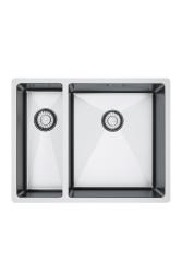 Franke Bolero Plus New R10 B2X 260-34-16 BR 1,5 En halv Rustfrit stål vask Planmontering, undermontering og overmontering 56x45 cm 127.0733.338