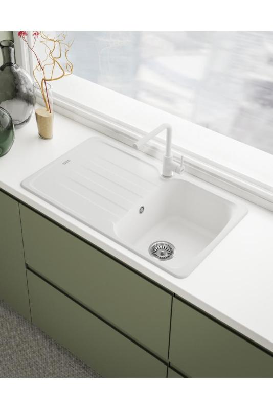 Franke Lina L Køkkenarmatur Drejelig Tud Polar White 115.0728.479