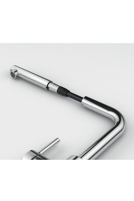 Franke Lina L Køkkenhane Krom med Udtrækkelig Tud 115.0712.420