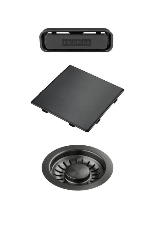 Franke Kubus 2.0 farvesæt Afløbssæt Gun Metal 1208970828