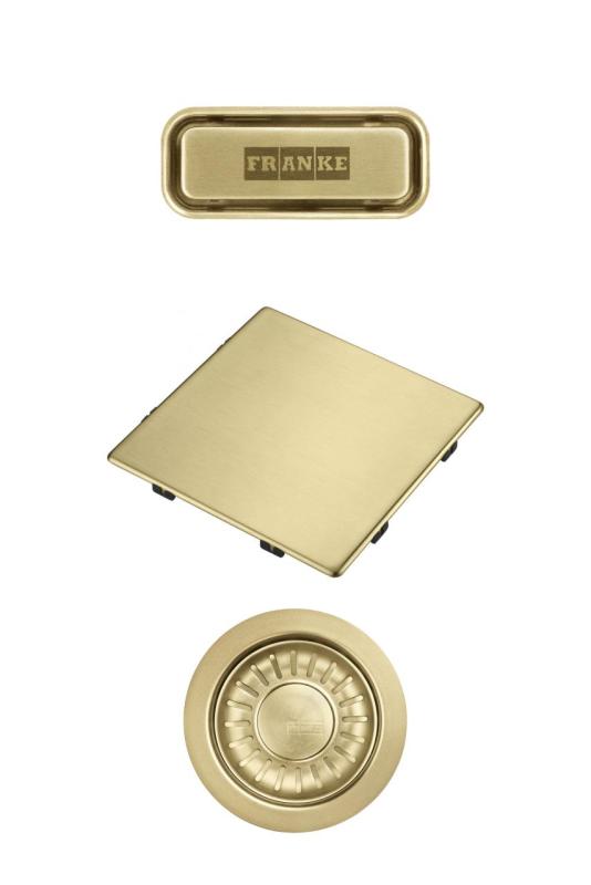 Franke Kubus 2.0 farvesæt Afløbssæt Guld 1208970836
