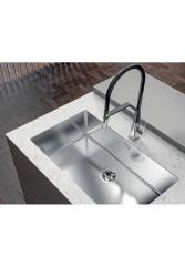 Foster Phantom Slimline Rustfrit Stål Vask 71x40cm Undermontering til keramiske bordplader 1208971121