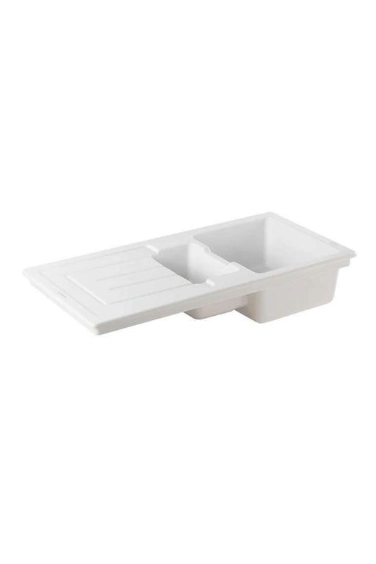 Ausmann Ceramic Sylva 1.5 Ceramic Matte Black Sink with Draining Area 1000 x 500 mm 1208971127