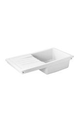 Ausmann Ceramic Sylva Keramisk Hvid Vask med Dræningsområde 857 x 500 mm 1208971128