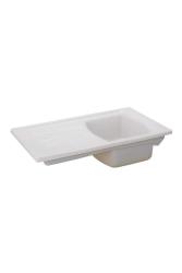 Ausmann Ceramic Crest Keramisk Hvid Vaske med Drypzone 850 x 500 mm 1208971130