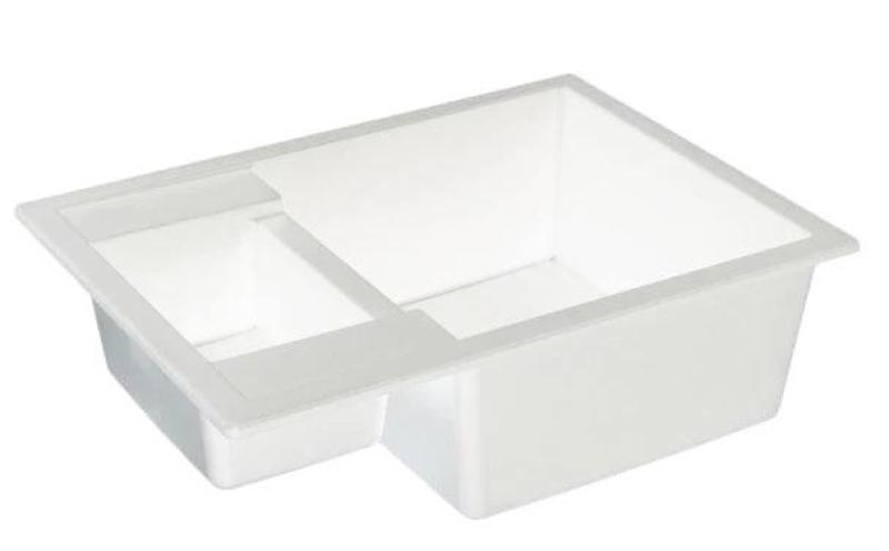 GraniteMy Smart extra shallow 1.5 granite built-in white sink 58x44cm with copper plug 1208970052