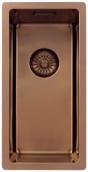 Pure.Sink Exclusivo lille kobber vask 18x40 cm 10mm radius undermontering, planmontering og overmontering PEX1840-62