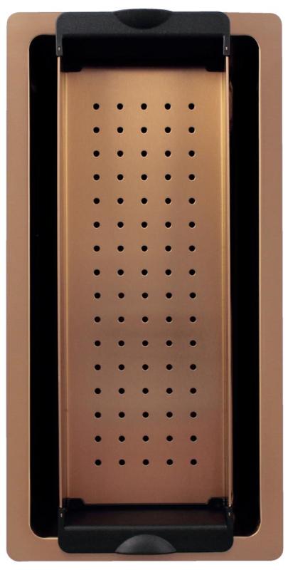 Pure.Sink Exclusivo lille kobber vask 18x40 cm 10mm radius undermontering, planmontering og overmontering PEX1840-62