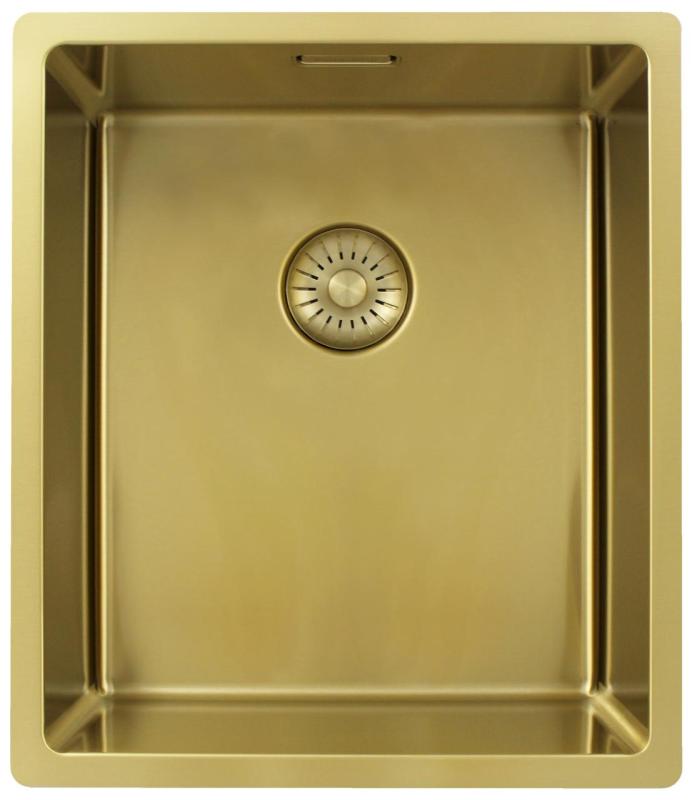 Pure.Sink Exclusivo Gylden vask 34x40 cm 10mm radius undermontering, planmontering og overmontering PEX3440-60
