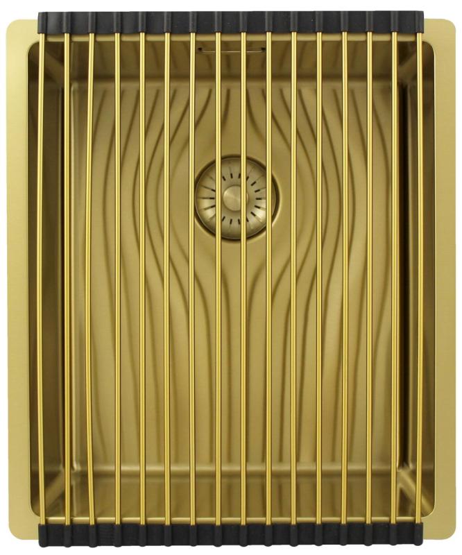 Pure.Sink Exclusivo Gylden vask 34x40 cm 10mm radius undermontering, planmontering og overmontering PEX3440-60