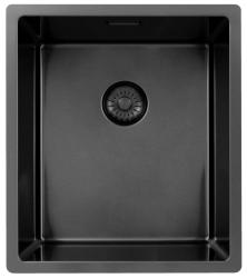 Pure.Sink Exclusivo Gun metal vask 34x40 cm 10mm radius underbygning, planbygning og overbygning PEX3440-61