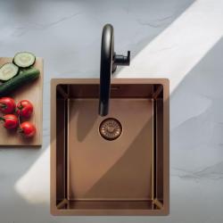 Pure.Sink Exclusivo Kobber vask 34x40 cm 10mm radius underbygning, planbygning og overbygning PEX3440-62
