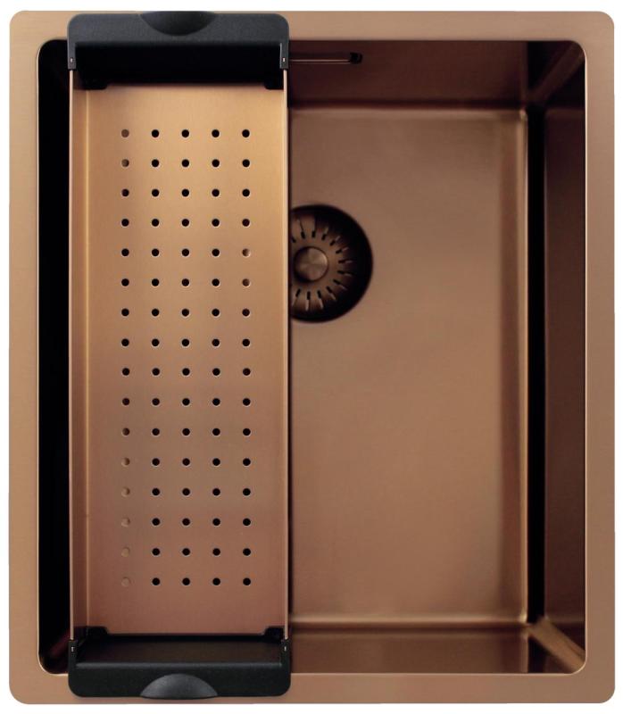 Pure.Sink Exclusivo Kobber vask 34x40 cm 10mm radius underbygning, planbygning og overbygning PEX3440-62