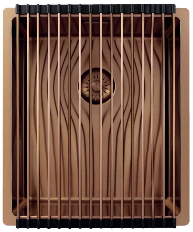 Pure.Sink Exclusivo Kobber vask 34x40 cm 10mm radius underbygning, planbygning og overbygning PEX3440-62