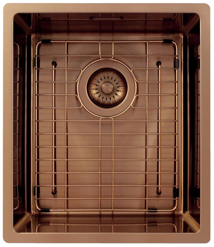 Pure.Sink Exclusivo Kobber vask 34x40 cm 10mm radius underbygning, planbygning og overbygning PEX3440-62