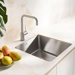 Pure.Sink Exclusivo RVS vask 40x40 cm 10mm radius underbygning, planbygning og overbygning PEX4040-02