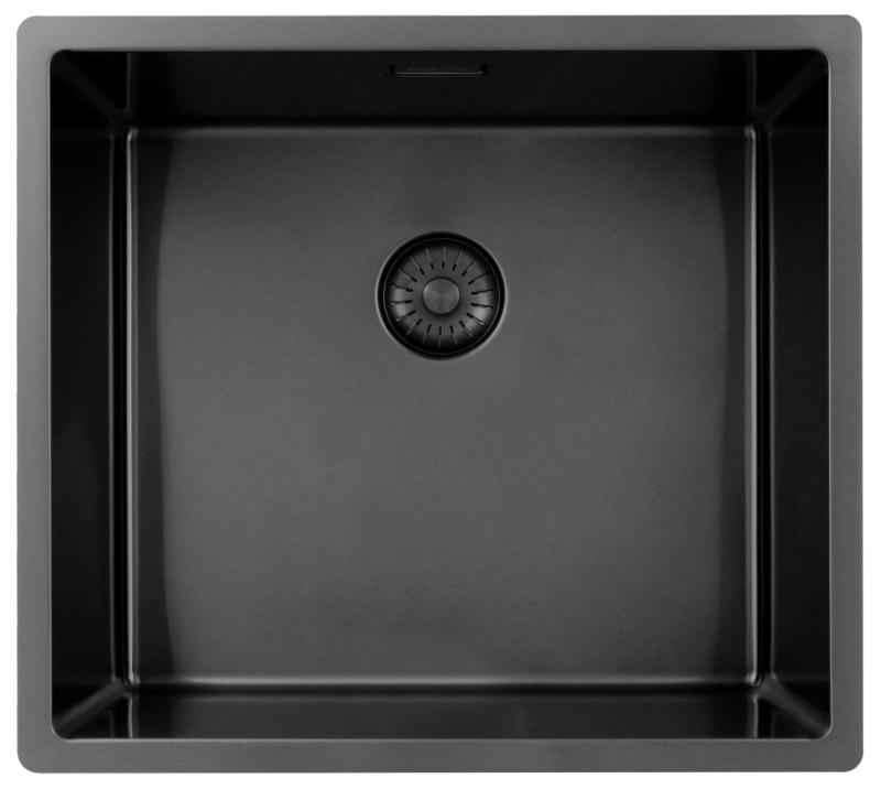 Pure.Sink Exclusivo Gun metal vask 45x40 cm 10mm radius undermontering, planmontering og overmontering PEX4540-61