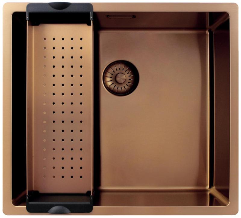 Pure.Sink Exclusivo Kobber vask 45x40 cm 10mm radius undermontering, planmontering og overmontering PEX4540-62