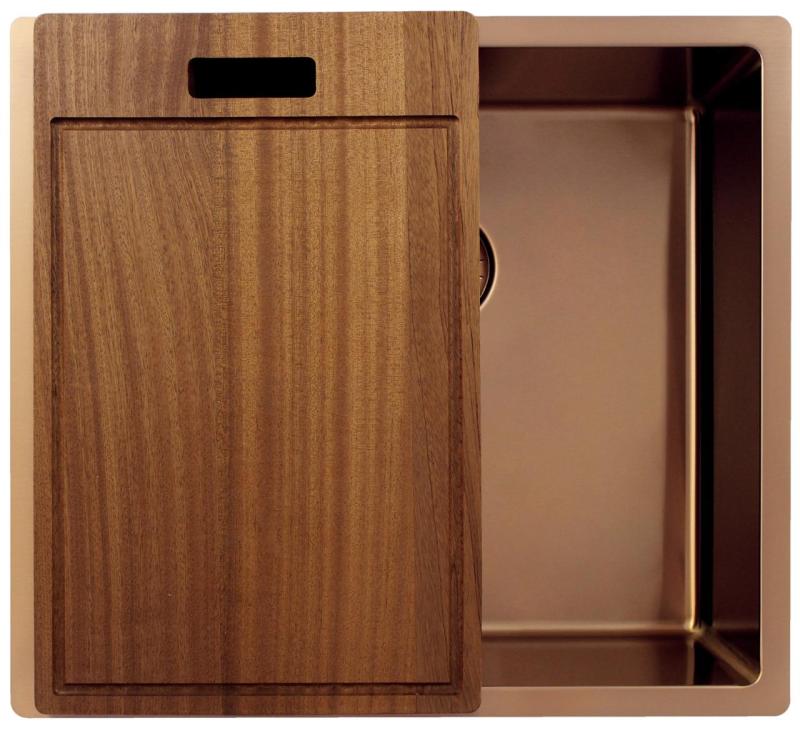 Pure.Sink Exclusivo Kobber vask 45x40 cm 10mm radius undermontering, planmontering og overmontering PEX4540-62