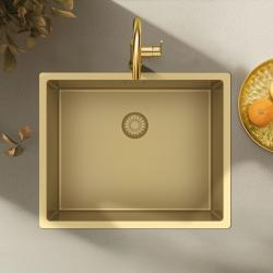 Pure.Sink Exclusivo Gylden vask 50x40 cm 10mm radius underbygning, fladbygning og overbygning PEX5040-60