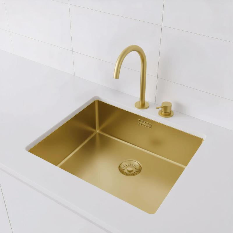 Pure.Sink Exclusivo Gylden vask 50x40 cm 10mm radius underbygning, fladbygning og overbygning PEX5040-60