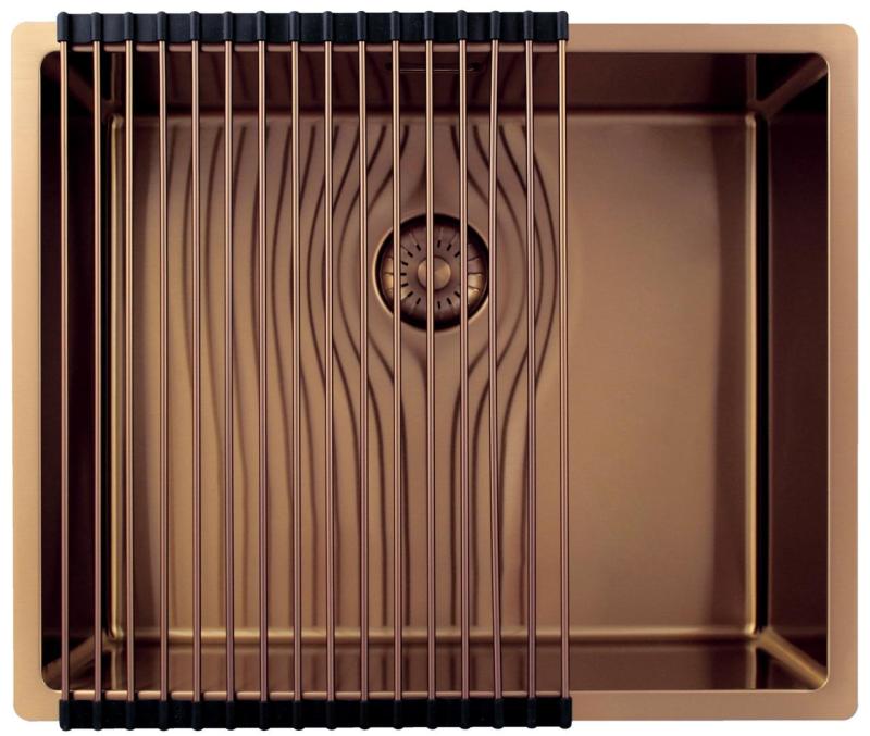 Pure.Sink Exclusivo Kobber køkkenvask 50x40 cm 10mm radius undermontering, planmontering og overmontering PEX5040-62