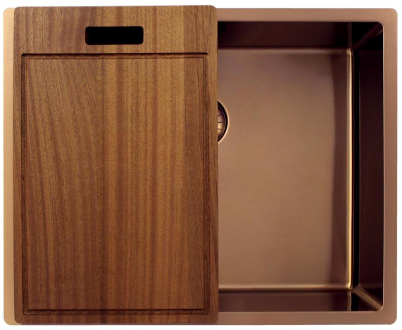 Pure.Sink Exclusivo Kobber køkkenvask 50x40 cm 10mm radius undermontering, planmontering og overmontering PEX5040-62