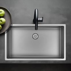 Pure.Sink Exclusivo stor rustfrit stål vask 70x40 cm 10mm radius underbygning, flad indbygning og påbygning PEX7040-02
