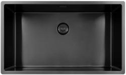 Pure.Sink Exclusivo stor Gun metal vask 70x40 cm 10mm radius undermontering, planmontering og overmontering PEX7040-61