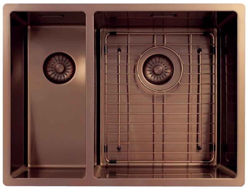 Pure.Sink Exclusivo Kobber 1,5 halvanden vask 18+34cm 10mm radius PEX183440-62