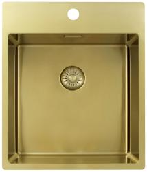 Pure.Sink Exclusivo Gylden vask 44x52 cm Tapvinge med hane hulbænk 10mm radius PEX4040T-60