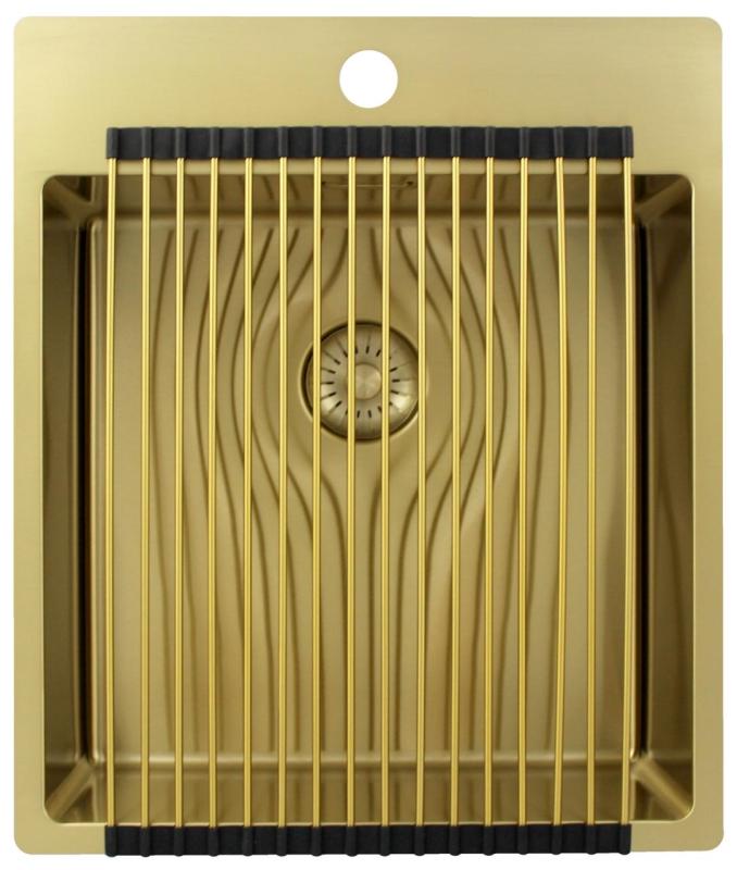 Pure.Sink Exclusivo Gylden vask 44x52 cm Tapvinge med hane hulbænk 10mm radius PEX4040T-60