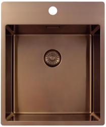Pure.Sink Exclusivo Kobber vask 44x52 cm Tapwing med hanehulbænk 10mm radius PEX4040T-62