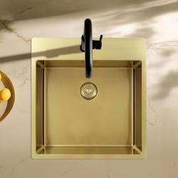 Pure.Sink Exclusivo Guldbækken 49x52 cm Tapwing med hanehulbank 10mm radius PEX4540T-60