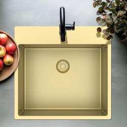 Pure.Sink Exclusivo Guldhane 54x52 cm Tapvinge med hanehulbank 10mm radius PEX5040T-60