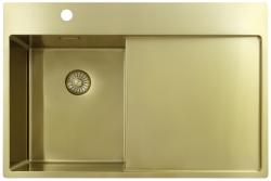 Pure.Sink Exclusivo Guld lille håndvask med dræningsområde 78x52 cm Tapwing venstre PEX3478LT-60