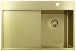 Pure.Sink Exclusivo Gylden lille vask med dræningsområde 78x52 cm Tapwing til højre PEX3478RT-60