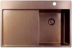 Pure.Sink Exclusivo Kobber lille vask med drypområde 78x52 cm Tapwing højre PEX3478RT-62