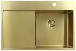 Pure.Sink Exclusivo Gylden vask med dræningsområde 78x52 cm Tapwing til højre PEX4078RT-60