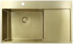 Pure.Sink Exclusivo Gylden vask med drypområde 86x52 cm Tapwing venstre PEX5086LT-60