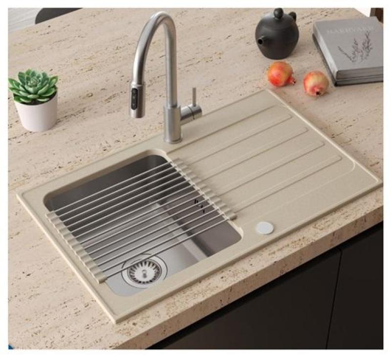 Quadri Viora køkkenblandingshane i rustfrit stål 3-vejs med en ekstra tilslutning til filtreret vand 1208971404