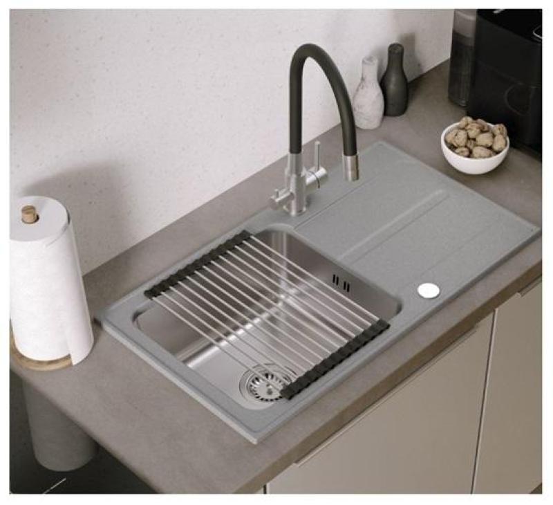 Quadri Selene Køkkenblander Rustfrit Stål 3-vejs med fleksibel udløb og ekstra tilslutning til filtreret vand 1208971407