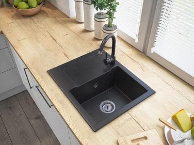 Graniteland Nex Granit Arduin hård sten look vask med dræningsområde 574x464 mm 1208971426