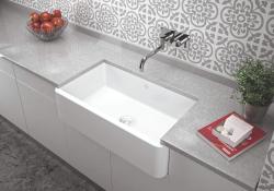 Ausmann Ceramic Mira Keramisk Hvid Vask - Undermontering og Mellemmontering 795 x 460 mm med Hvid prop 1208971470