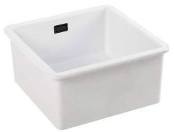 Ausmann Ceramic Ember Keramisk Hvid Kvadratisk Overbygning og Underbygning 40 x 40 cm med Sort prop 1208971484