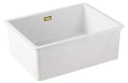 Ausmann Ceramic Ember Keramisk Hvid Vask - Overflade og Underskab 54 x 40 cm med Guldprop 1208971491