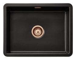 Ausmann Ceramic Ember Keramisk Mat Sort Spulebakke - Overbygning og Underbygning 54 x 40 cm med Kobberprop 1208971497