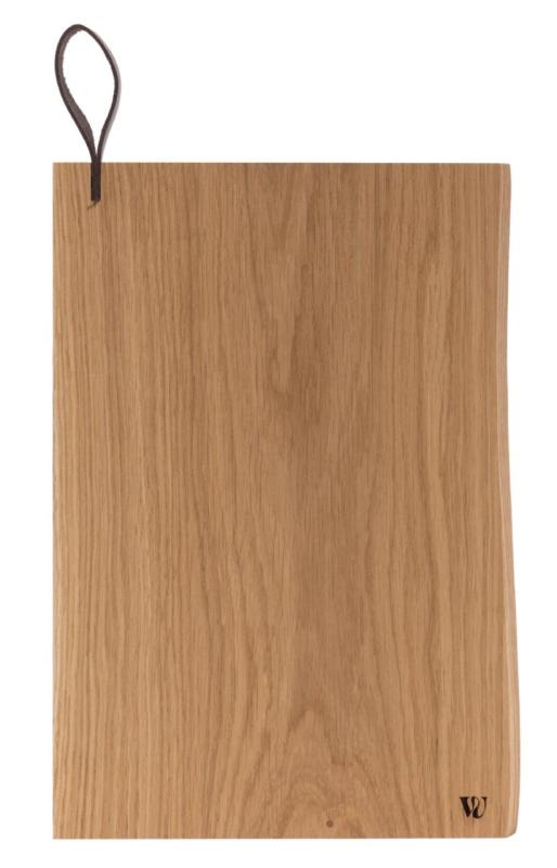 Woodsea Chop-Chop Oak M - Eg træskærebræt 35x24cm med læderhåndtag 1208971540