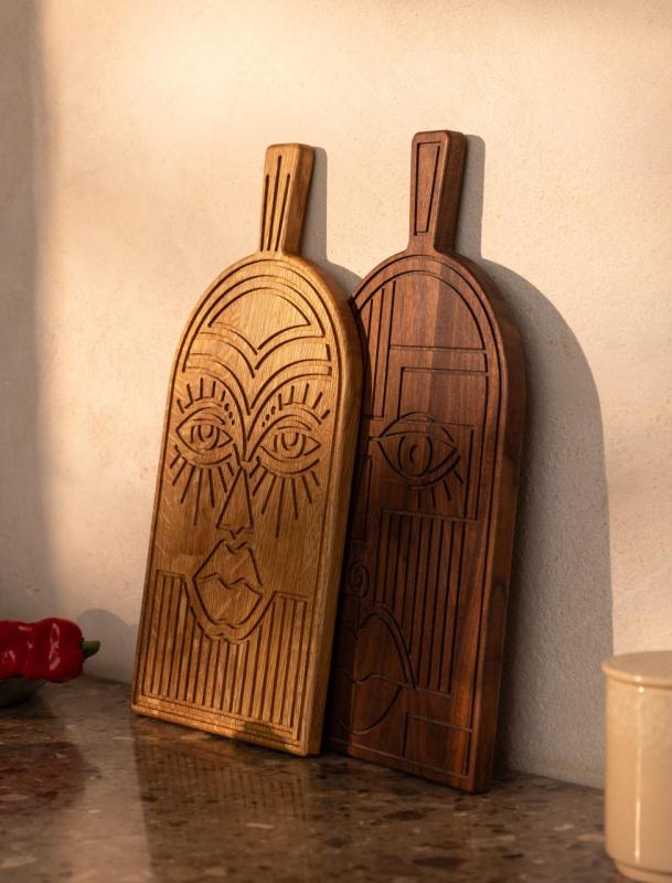 Woodsea Maske Valnød - Valnødde Mask skære- og serveringsbræt 38x19 cm 1208971561