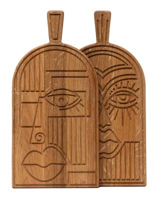 Woodsea Mask Oak- Egetræsmaske skære- og serveringsplade 38x19 cm 1208971562